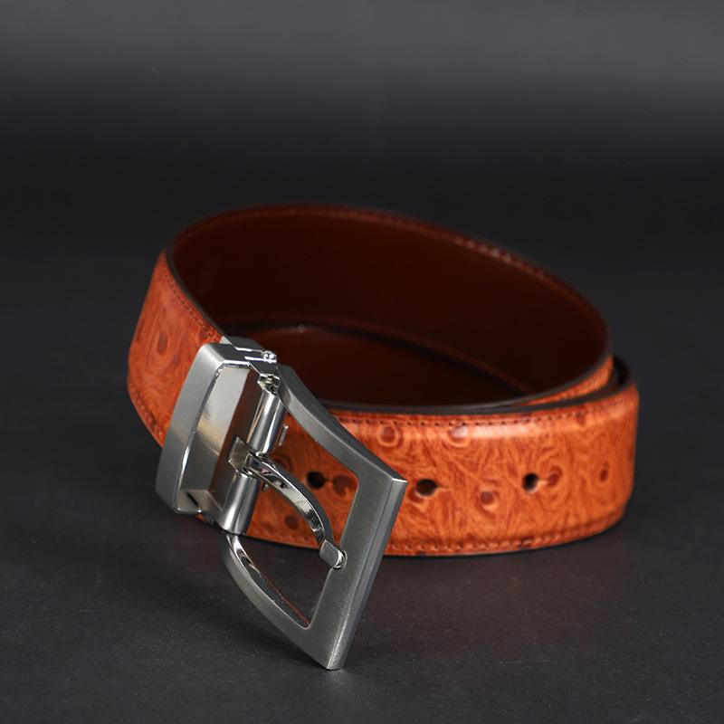 

Genuine top grain leather belt - men s casual leather pants belt - leather business pin buckle belt 110cm
