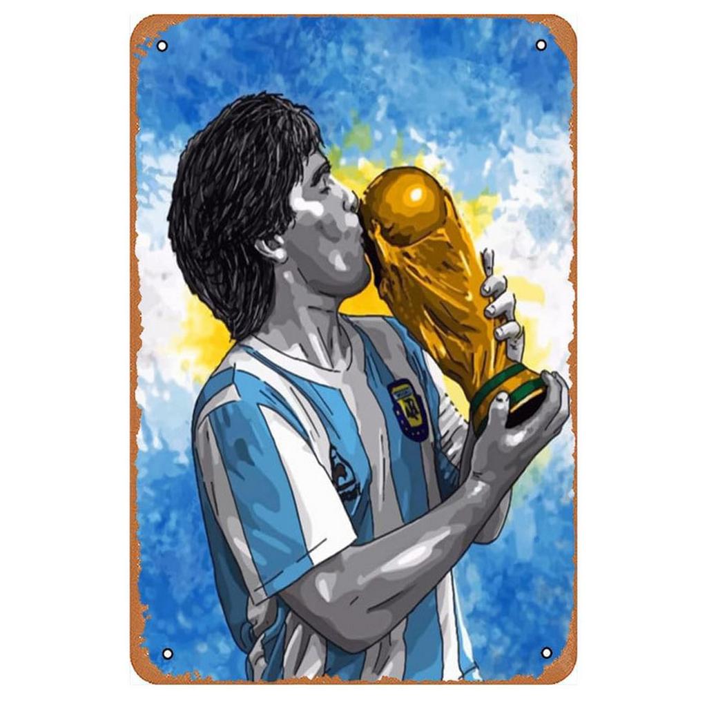 Argentina Metal Tin Sign Football Wall Decoration Plaque Vintage Art Poster Iron Painting for Man Cave Home Cafe Garden Club Bar