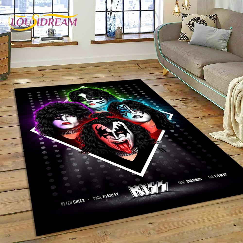 

Новый Ковер Рок-группы Kiss Heavy Metal для Гостиной, Спальни, Домашнего Декора, Нескользящий Коврик для Пола, Декор для Дивана, Придверный Коврик 40x60cm( 15x23in )