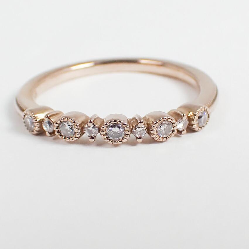 [Pre-owned] agete / 18K Gold with Diamond / 0.14ct / Ring / Size 10 / j48-1