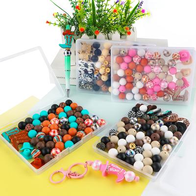 Kovict 84Pcs/Box Silicone Beads Mixed For Jewelry Making DIY Necklace Bracelet Keychain Accessories