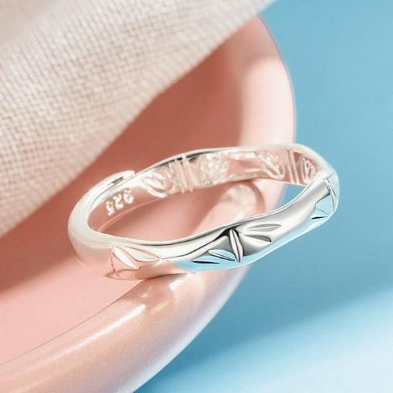 Women's Retro Bamboo Joint Ring: Ancient Chinese Style, Simple Fashion, Ideal Daily Gift