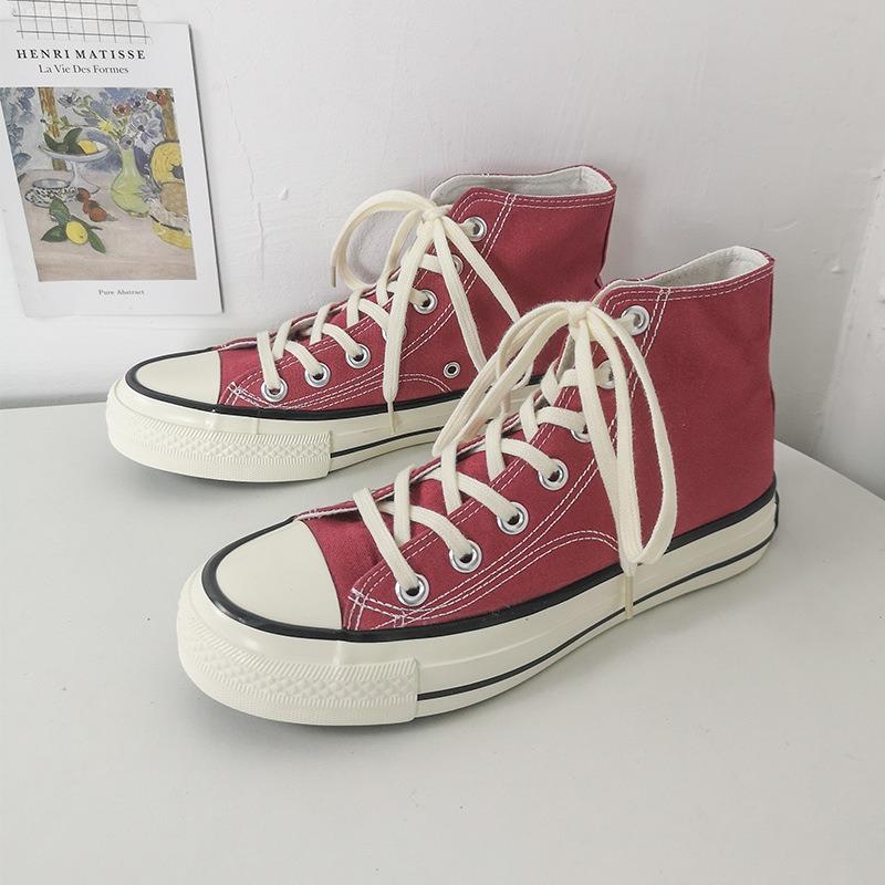 Canvas Shoes Female High-top Student Shoes Board Shoes 19