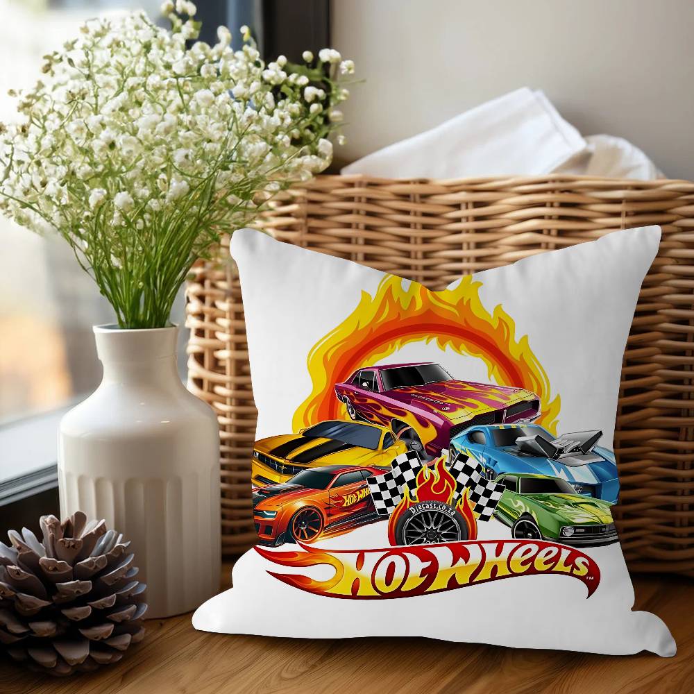 Hot Wheels Pillow Gift Home Office Decoration Bedroom Sofa Car Cushion Cover Case 45x45
