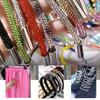 Diy Rhinestone Drawstring For Hoodie Trouser Sweatpant Rope Crystal Shiny Round Cord Replacement String Rubber Hose Diamond Trim