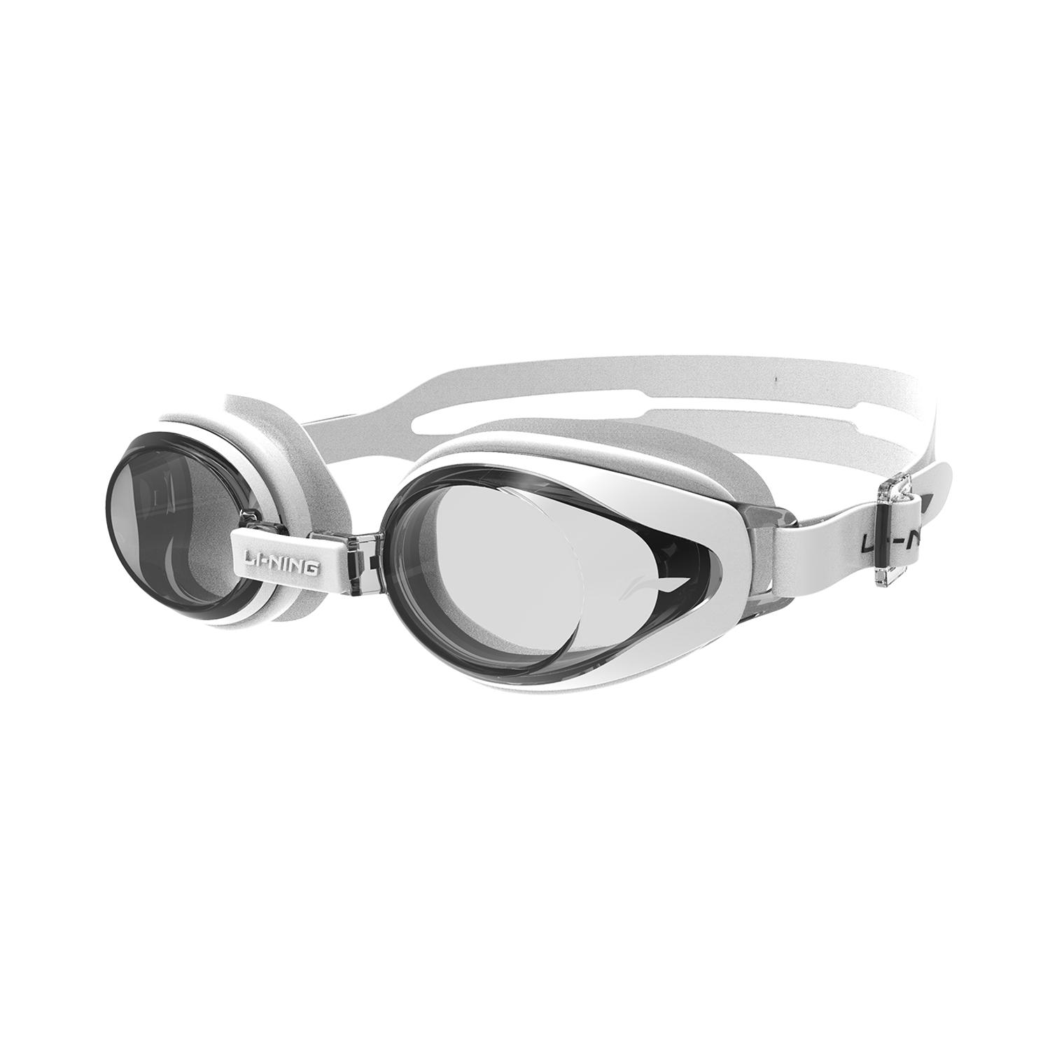 Li Ning Swim Goggles Silicone/TPU Unisex White Black ASJT112-3