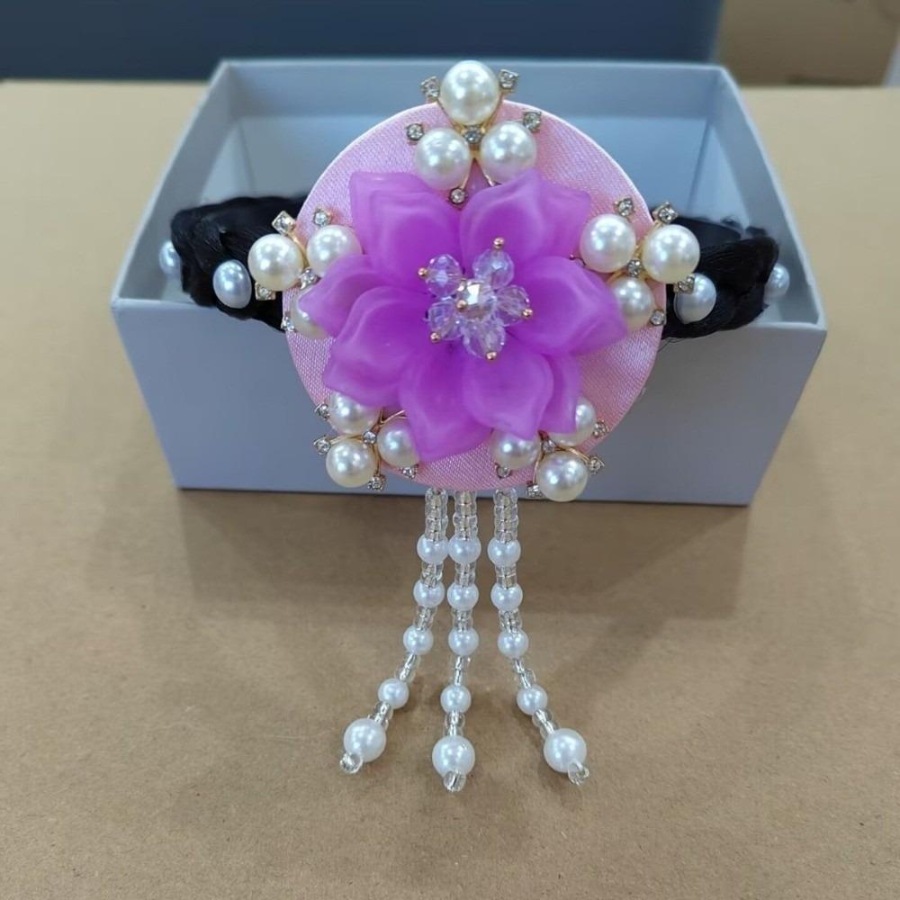 Tassels Hanbok Hairband Flower Stage Dance Hair Hoop Fashion Korean Headband Ladies