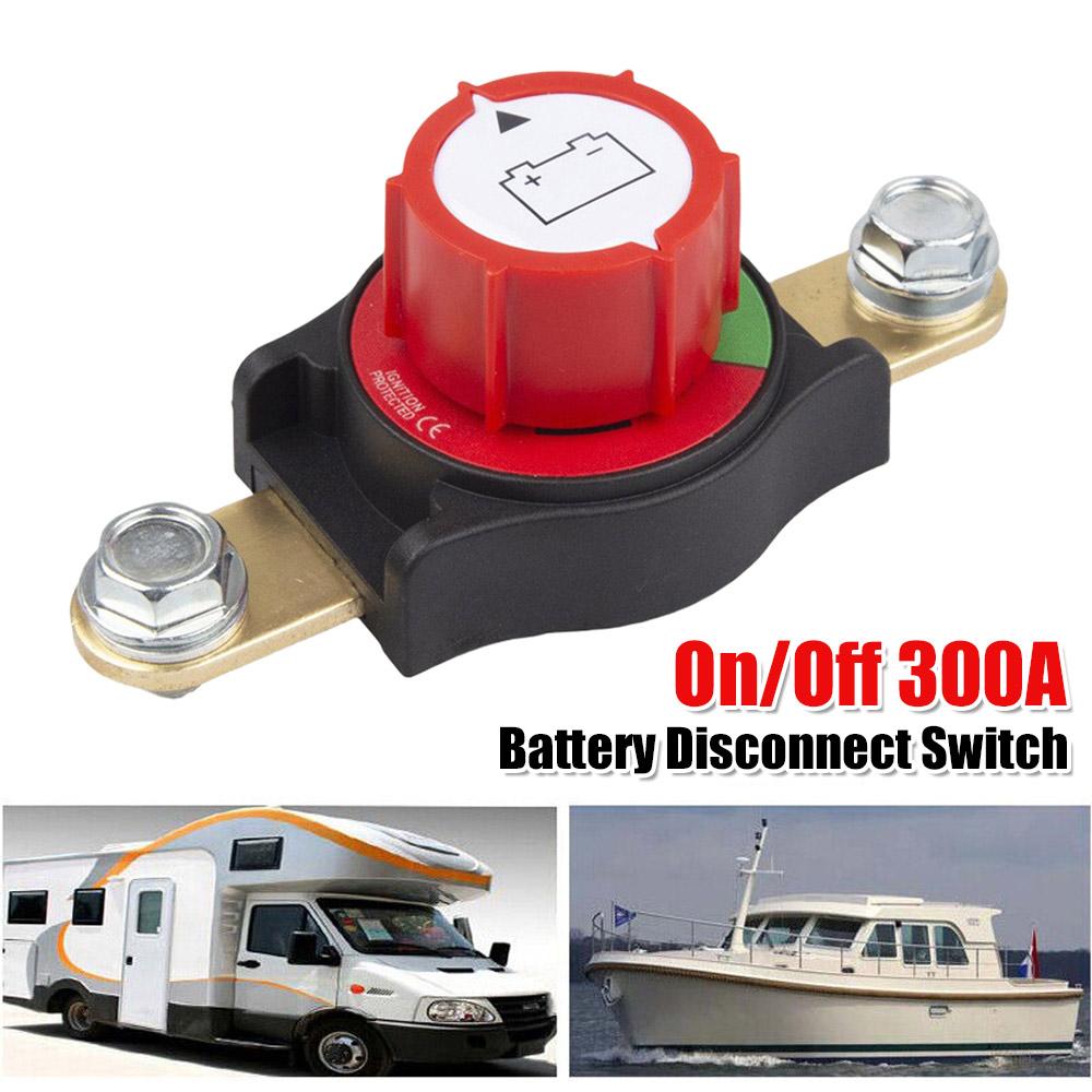On/Off 300A Battery Disconnect Switch Top Post Battery Switch Marine Battery Switch for Car Truck Boat RV