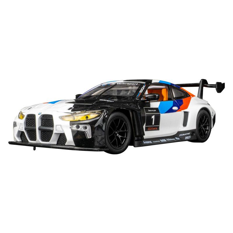 1/24 Scale M4 Alloy Model Car for Kids, Diecast Metal, Racing Car Toy, Sound Light, Boy Gift Collection