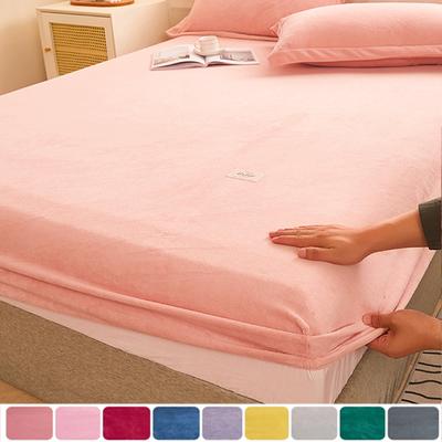 Drap-housse chaud et moelleux en flanelle, couvre-matelas élastique, couvre-lit en molleton de corail d'hiver, drap de lit Double de luxe pour 2 personnes