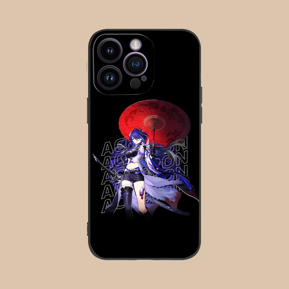 HSR Acheron Matte TPU Mobile Phone Case for iPhone 17 16 15 14 13 12 11 X XR XS 8 7 Air Pro Max Plus Mini Colorful Cover