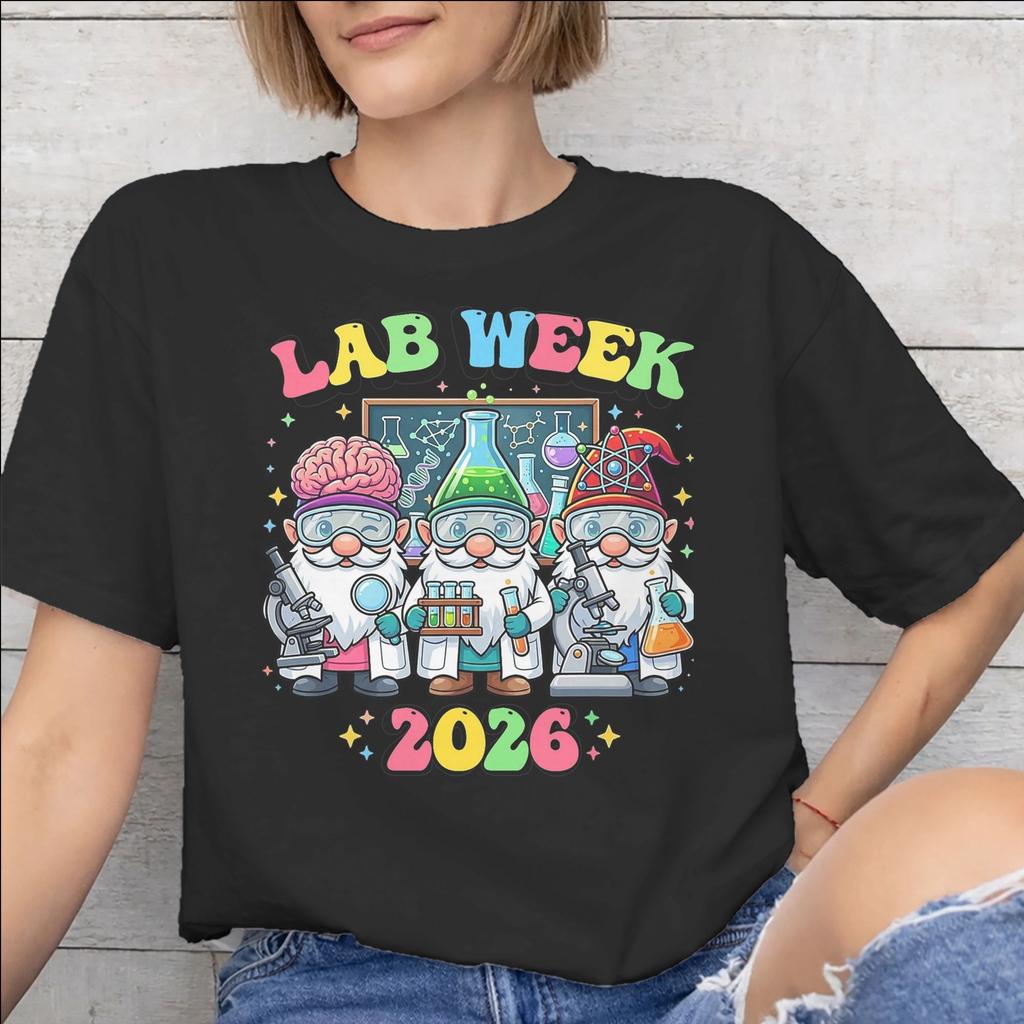 Printed Lab Crew Lab Week 2026 T Shirt for Unisex Unisex 100 Cotton Tshirts Short Sleeve Clothes