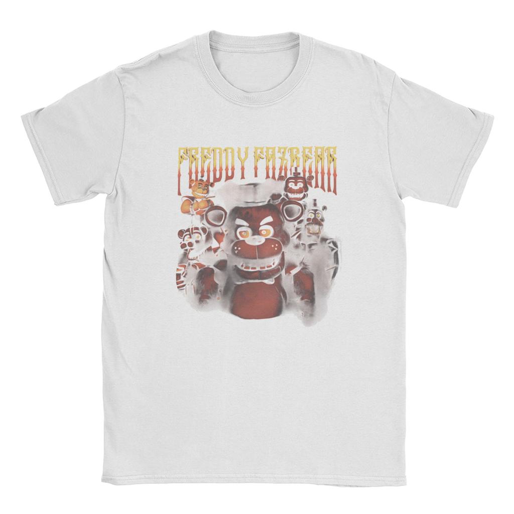 FNAF At Freddys T Shirt for Men 100 Cotton Novelty TShirts Crewneck Tee Shirt Short Sleeve Clothes 4XL 5XL