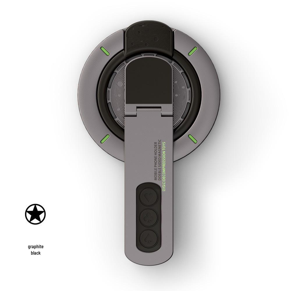 Dual-Sided Magnetic Rotating Finger Ring Phone Holder