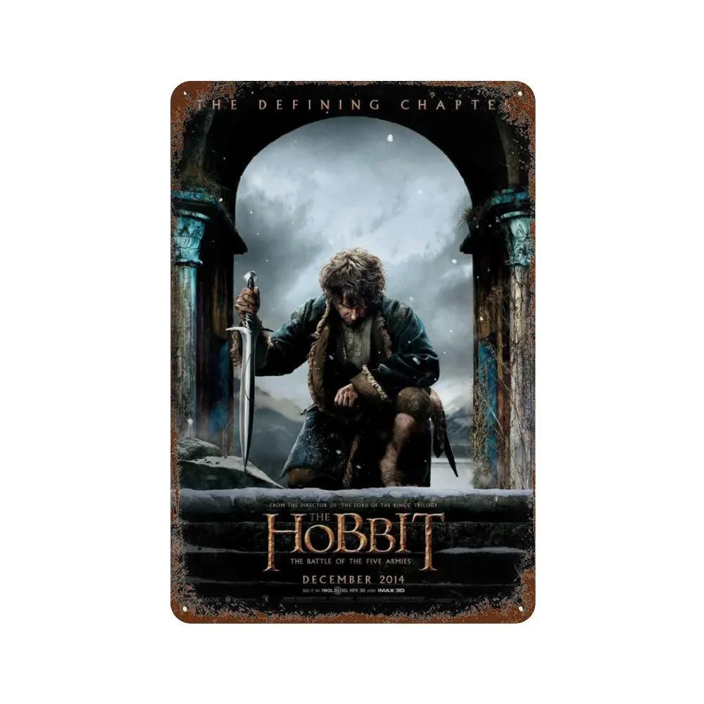 Abstract Ring Retro Travel Poster Metal Tin Sign Plaque Vintage Film Mordor Castle Lord Magic Kid Bed Room Home Wall Decor