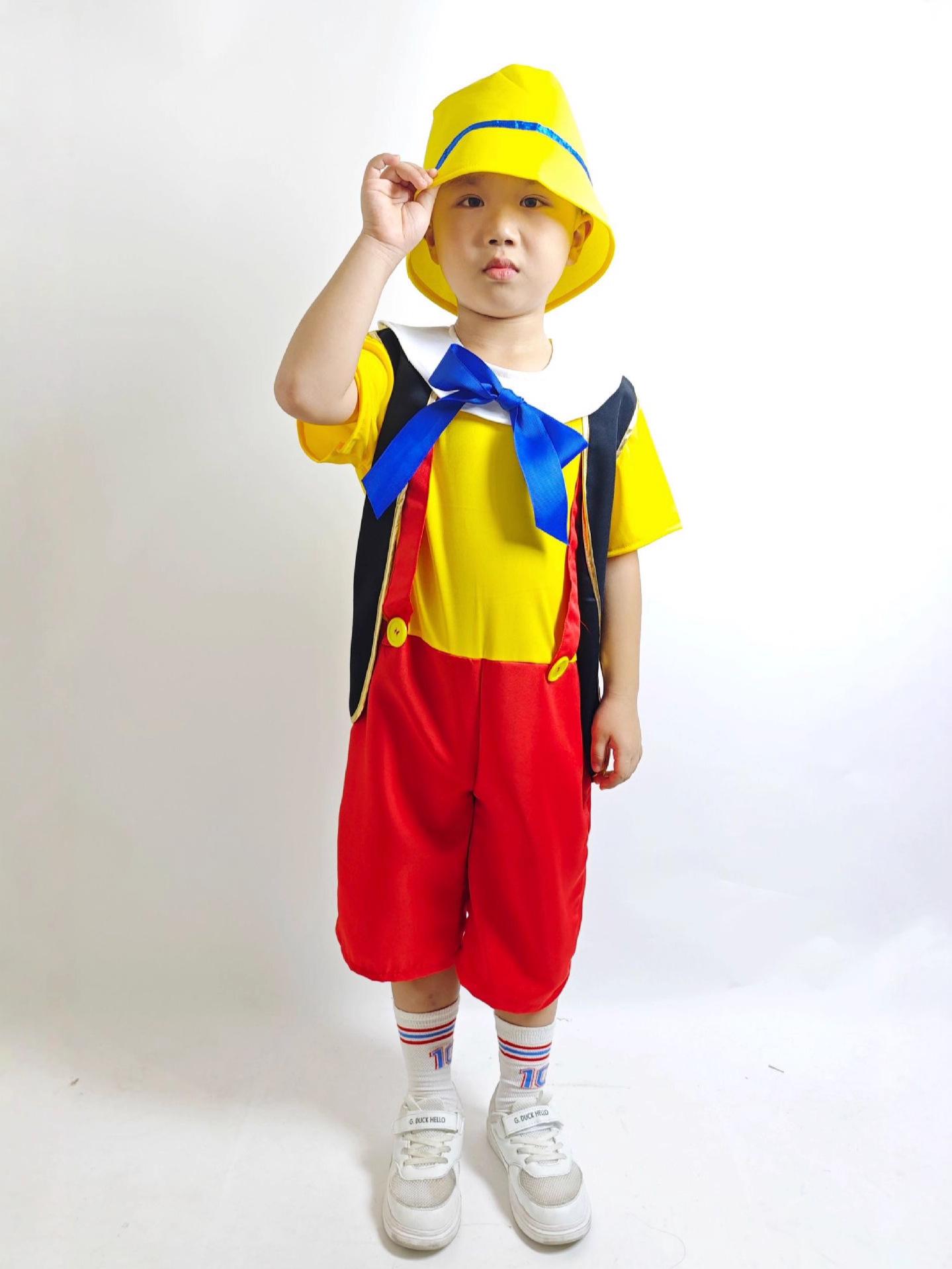 

Детский Костюм Пиноккио для Косплея - Наряд для Выступлений с Длинным Носом XL (130-140 cm)