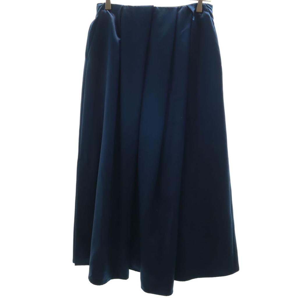 CYCLAS Made in Japan Silk Blend Long skirt 36 Navy Women Used