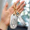 Mercedes-Benz Key Case for C260, LC200L, S400 Maybach, EQE, GLC with Gold Inlaid Jade Shell