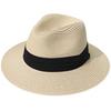 Women's Straw Hat Panama Star Top Hat Sun Shade Foldable Couple Hat Beach Hat