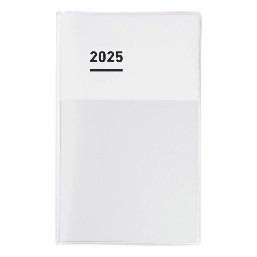 KOKUYO Jibun Techo Mini DIARY Planner, 2025 Monthly/Weekly, B6 Slim, White, Ni-JCMD1W-25, Starts November 2024