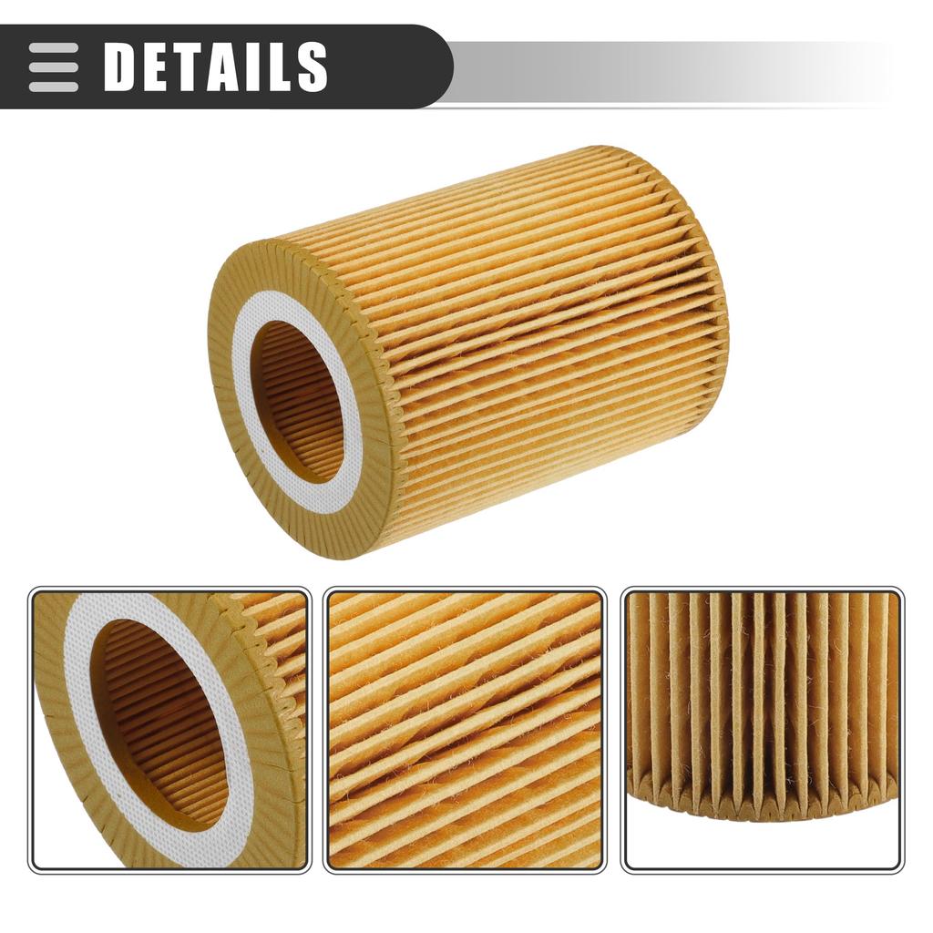 Motoforti Filter for BMW 330Ci 2001-2006, Paper, w/Gasket No.11427512300, Yellow, 1 Set