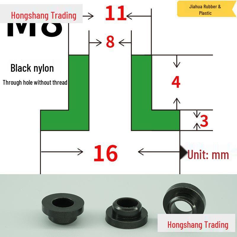 Step T-Shaped Nylon Insulating Bushing Washer, M3-M35 Thread Protection Spacer