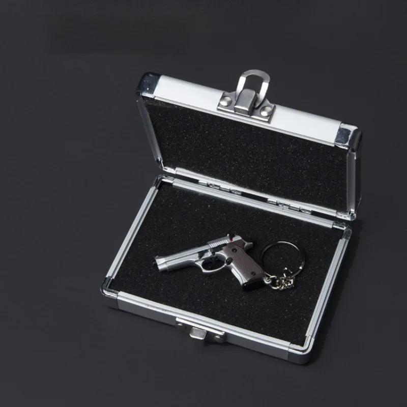 Alloy 1:4 92F Pistol Portable Toy Gun Model Detachable Keychain Fidget Toy for Boy Collection Adults birthday Gift