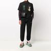 Off-White FW20 Logo Embroidered Cuffed Casual Sweatpants Knitted Sports Pants Men Bottoms Black OMCH030E20FLE0011001