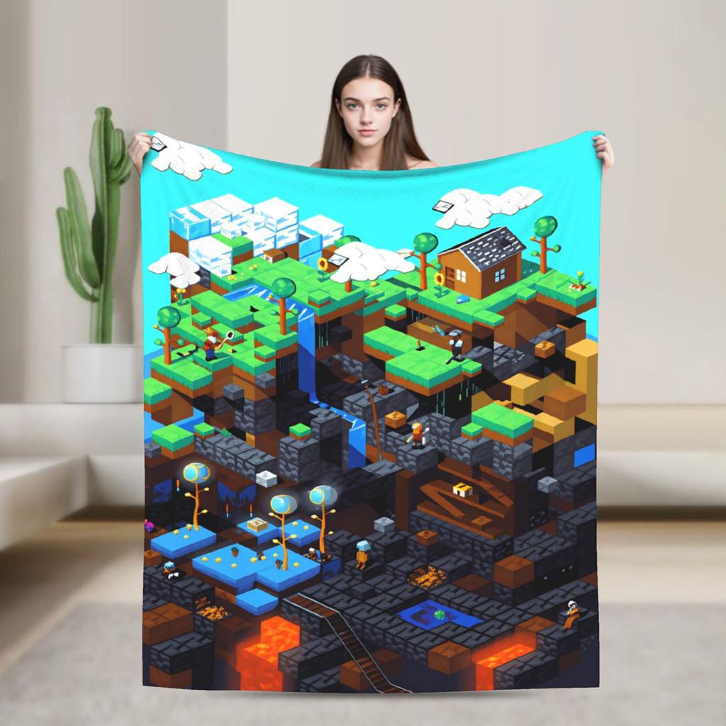 Terraria Game Factorio The Factory Must Grow Blanket Super Warm Plush Throw Blanket For Couch Chair Flannel Bedspread Bed Cover