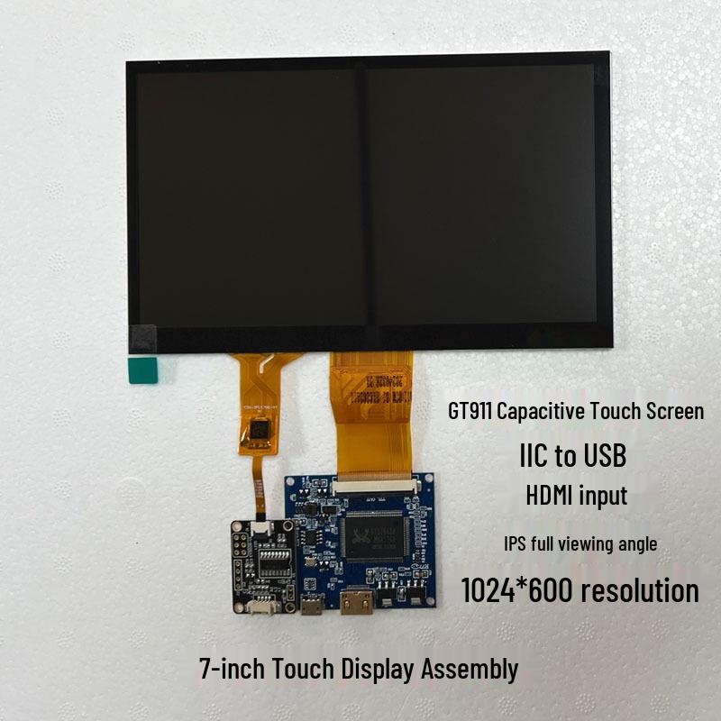 7-inch IPS LCD Display, Full HD, 50-Pin RGB, Dual-Chip, Frame-Mountable or Bonded with Touchscreen