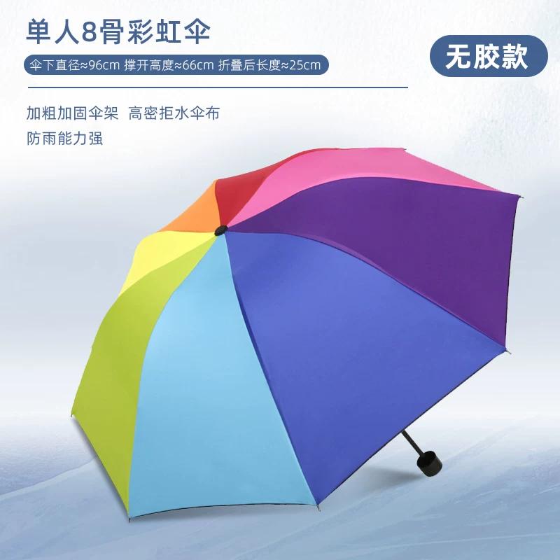 Black Rubber Female Student Foldable Automatic Sunshade Large Umbrella