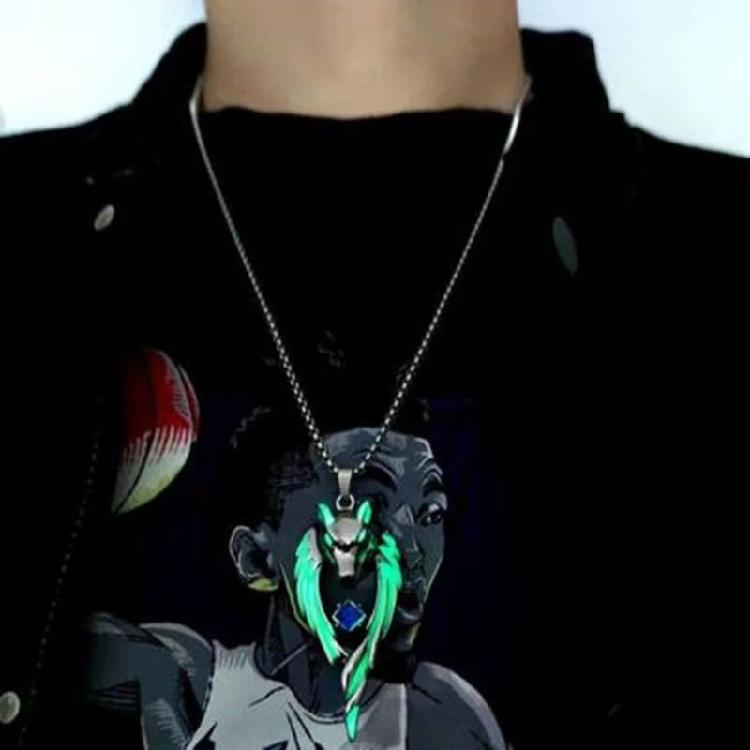 Luminous Wolf Totem Pendant Necklace Animal Long Necklace Hiphop Jewelry