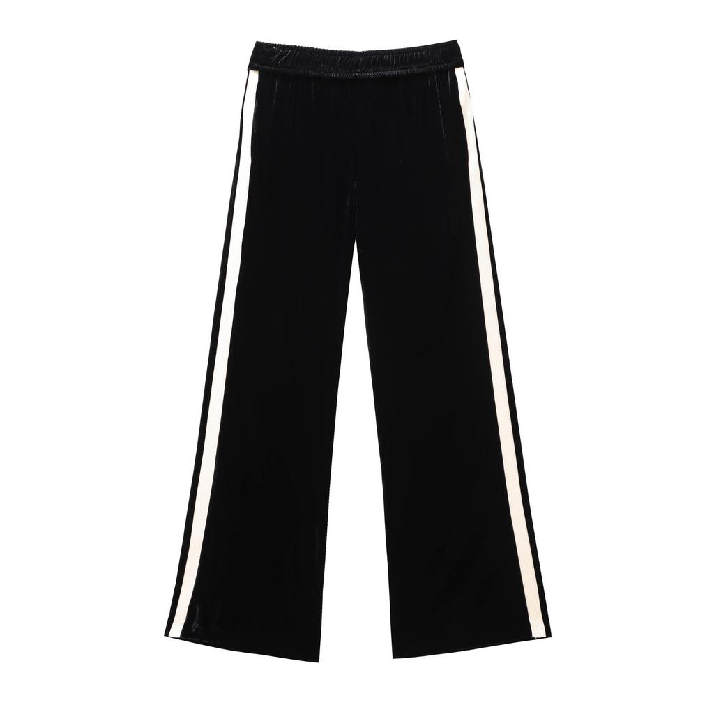 2024 Winter New Women's Velvet Long Sleeve Shirt & Casual Pants - European/American Style
