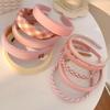 2023 Women's Pink Wide-Edged Hair Hoop: Sweet Summer Headdress for Face Wash