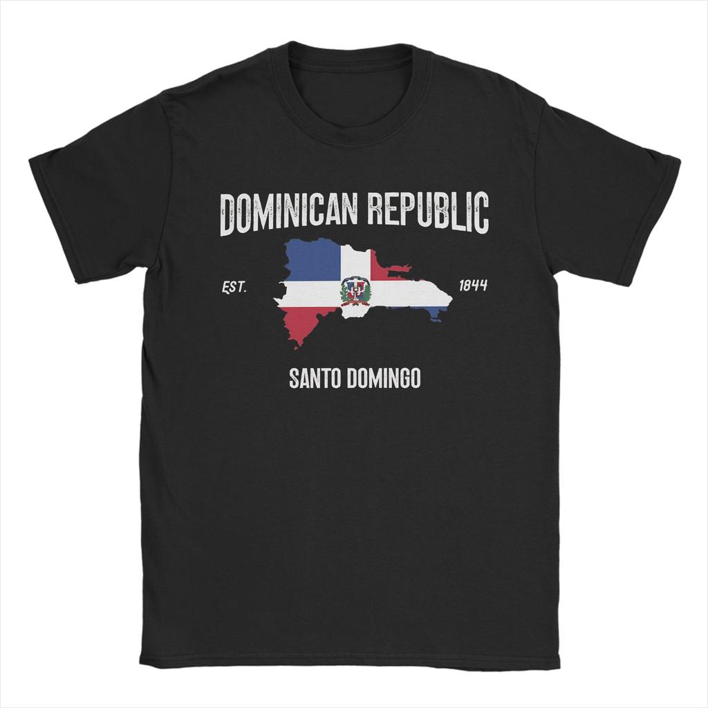 La Republica Dominicana EST 1844 Dominican  Graphic T Shirt Unisex Women  Cotton  Tee Shirt Clothing