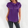 Women's Summer Fashion Simulation Silk T-Shirt Solid Color Satin Sleeveless Top