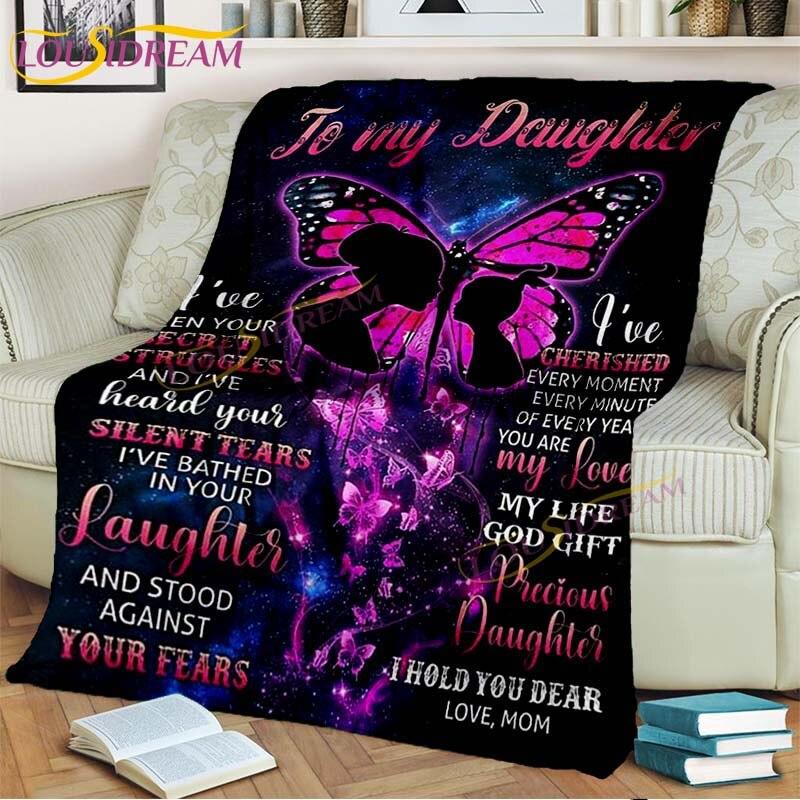 To My Husband/daughter/mon The Love Gifts Blankets Custom Blanket Flannel Blankets Bed Throw Soft Bedspread Sofa Travel Camping