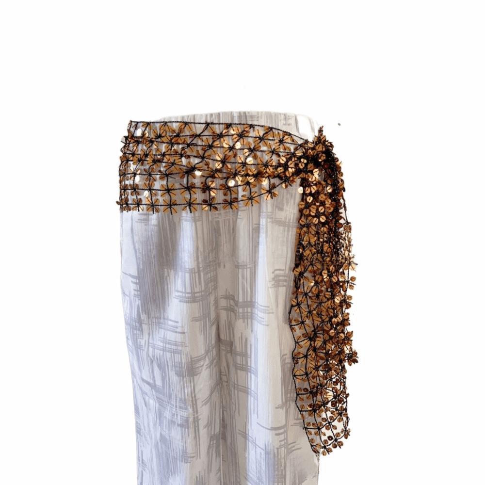 Shiny Sequin Waist Scarf Adjustable Waist Chain  Festival Wear Dance Performance Accessories