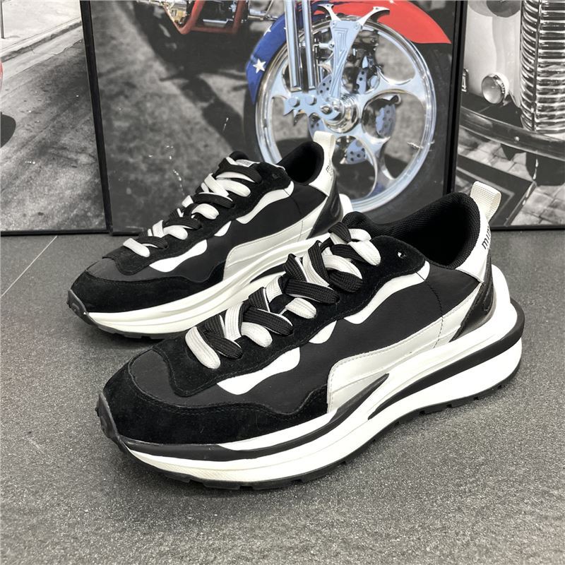 Spring and summer leather waffle shoes original dad shoes four seasons tide child leisure sports bc