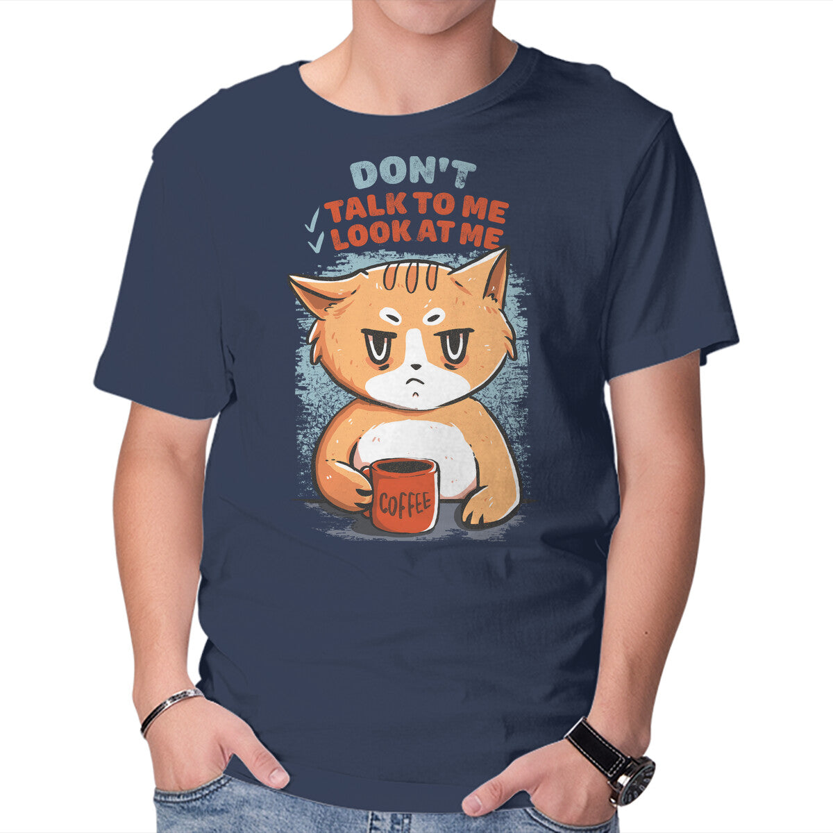 Unisex Crew Neck T-Shirt My Morning Graphic Short Sleeve Casual Tee XL