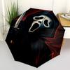 1PC Scream Mask Automatic Folding Umbrella - Compact 8-Rib Design, Durable Plastic & Iron,  F010606