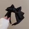 2025 Black Bow Headband: Women's High-End Versatile Hair Accessory for Face Washing & Going Out