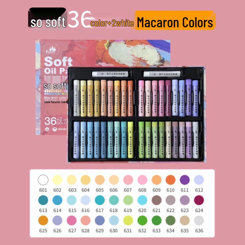 Gaole Super Soft Oil Pastels - Full Set (24/48 Colors), Classic Macaron for Kids, DIY Heavy Color Sticks