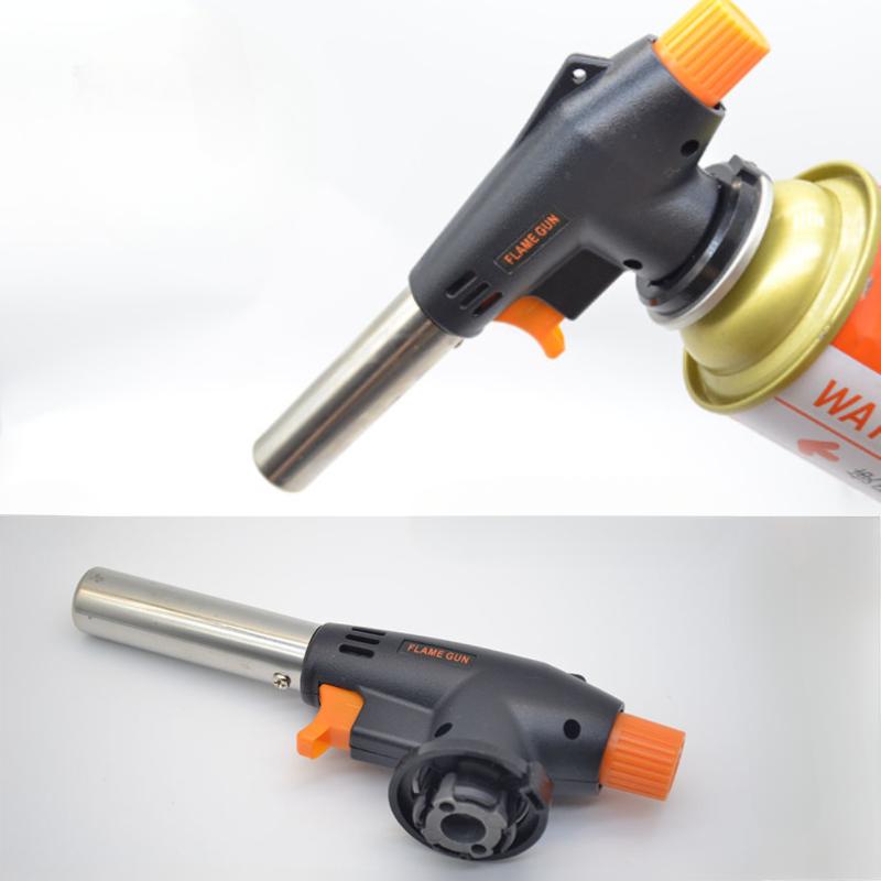 Adjustable Flame Gas  Welding Torch Outdoor Camping BBQ Cooking Piezo Ignition Windproof Easy to Carry