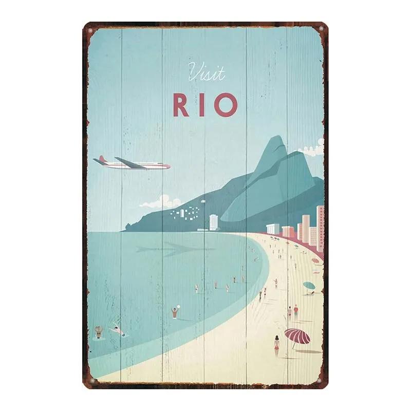 Vintage Paris Champagne Metal Tin Sign Wine Travel Souvenir Wall Art for Bar Restaurant Home Decor xCM