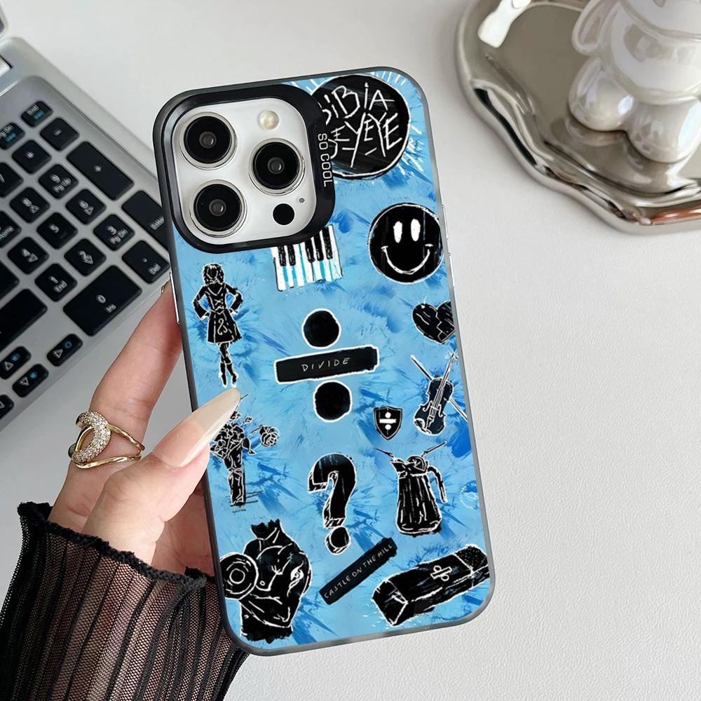 E-Ed S-Sheeran Hot Singer Phone Case Matte Colored Silver For Iphone 17 16 15 14 Pro 13 12 Air Plus 11 7 8 Max Luxury Cover