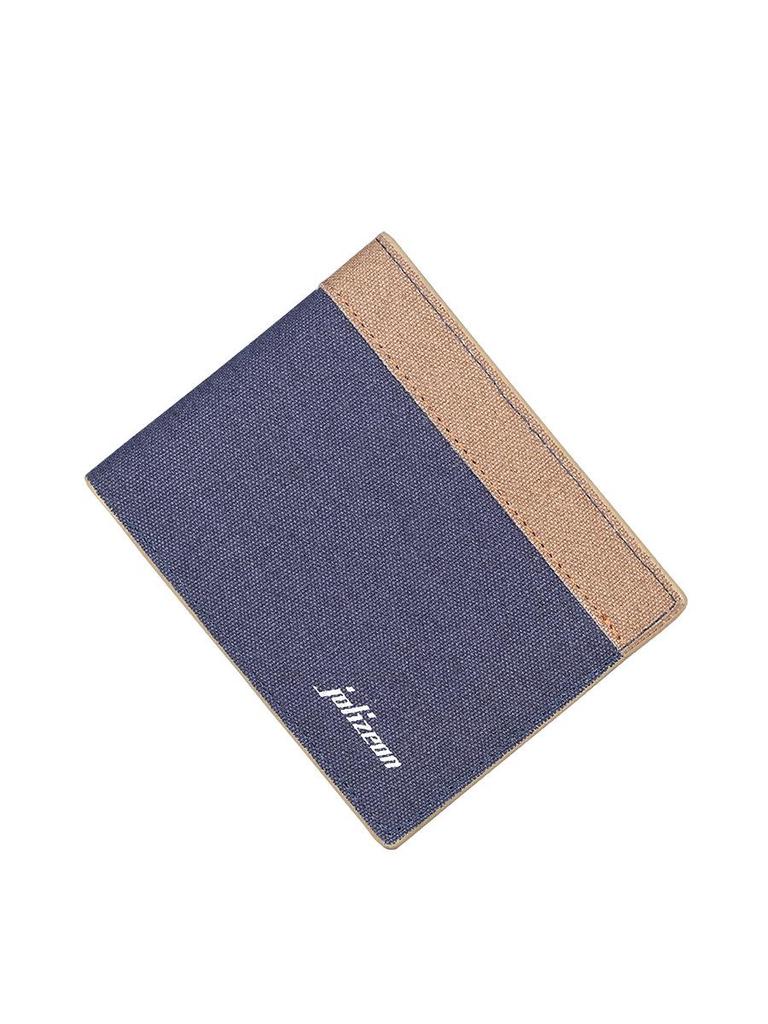 Men's Bi-fold Canvas Leather Wallet with Card Holder