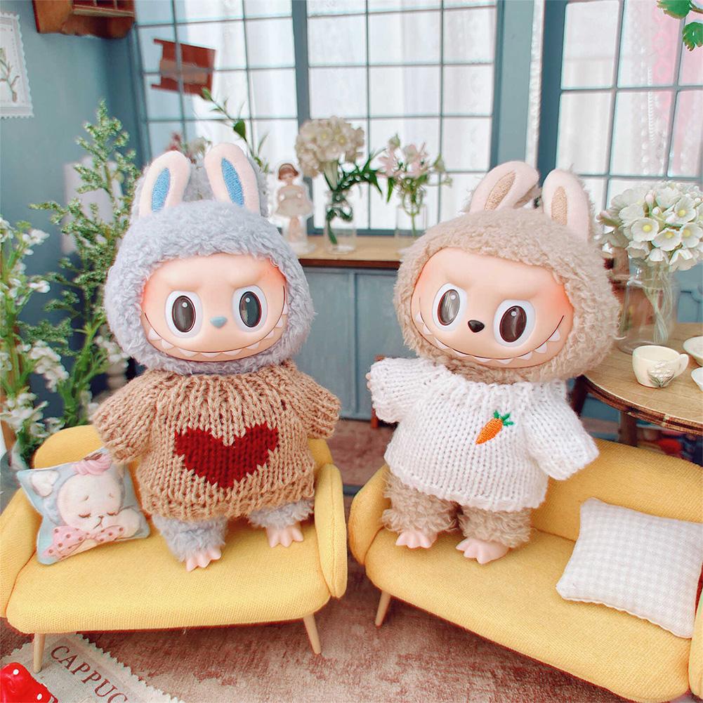 Lalka Wełniana Czapka dla 15cm Labubu Czapka Kawaii Śliczne Akcesoria dla Lalki Zabawki dla Dzieci Dziewczynek