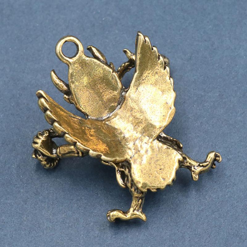 Golden Winged Roc Bird Vajry Pestle Pendants Keychains Copper Buddha Statue Ornament Hanging Pendant Amulet