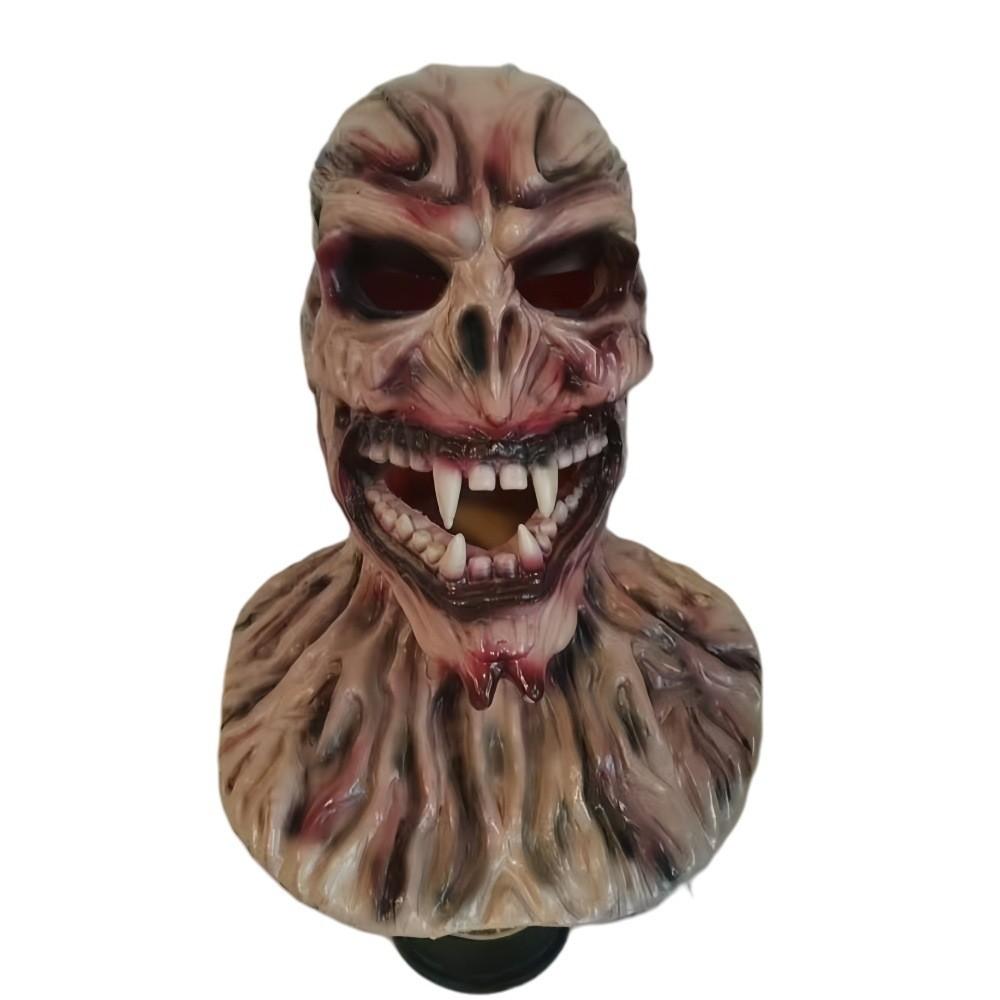 Satanic Latex Mask For Halloween Cosplay With Horns For Costume Parties